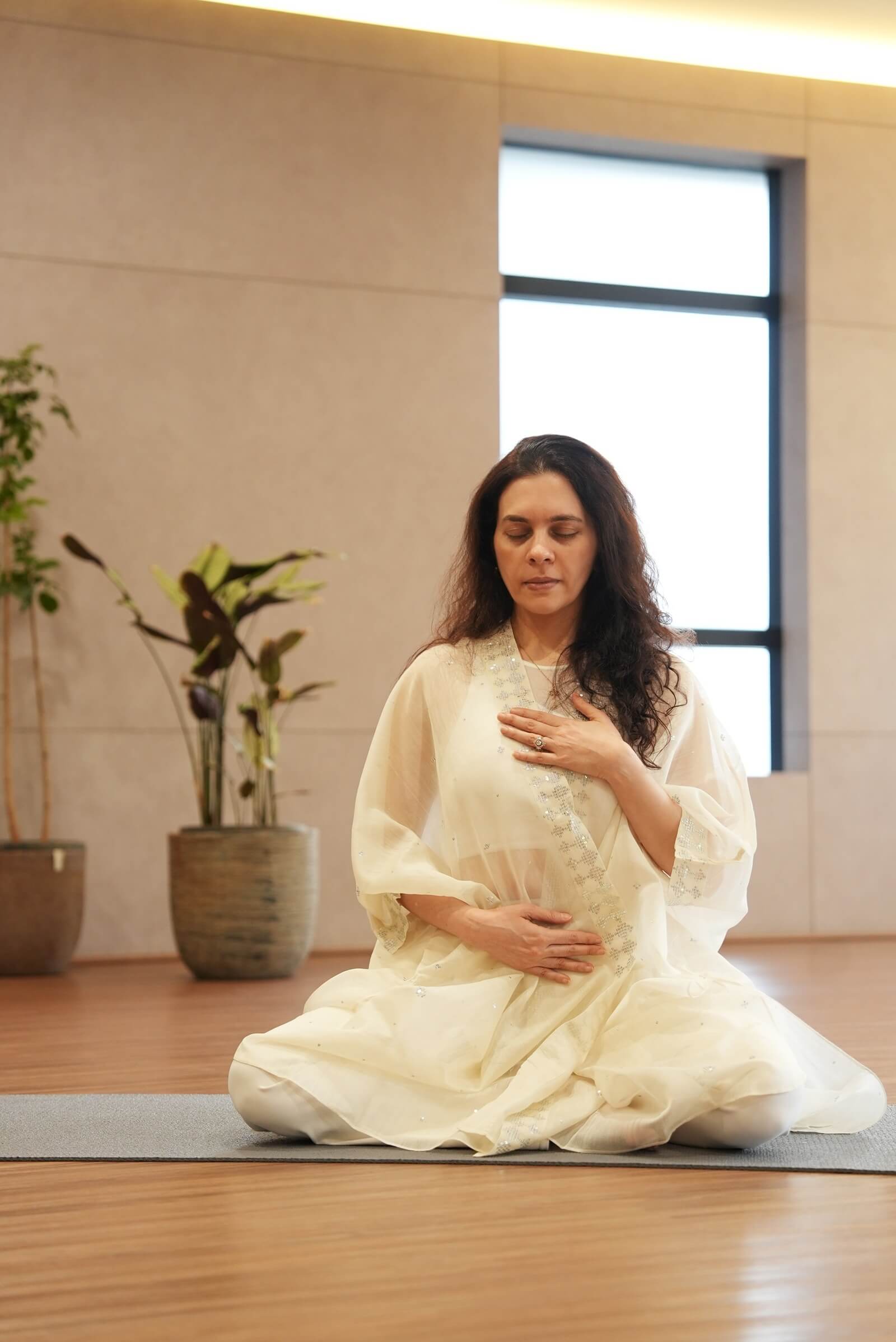 Mrunal Pawar in yoga practice